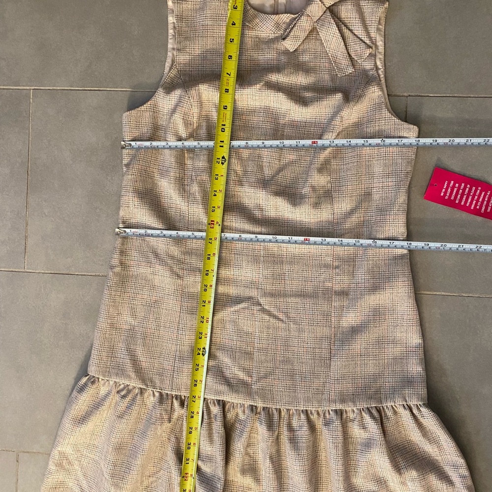 Gal Meets Glam Philippa Plaid Sleeveless Dress with Bow - Picture 11 of 11